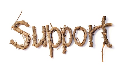 Image showing The Word Support created in Oak Twig Letters.