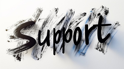 Image showing The Word Support created in Brush Calligraphy.