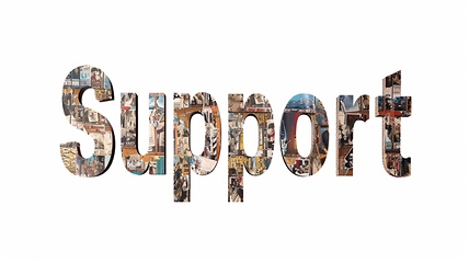 Image showing The Word Support created in Collage Typography.