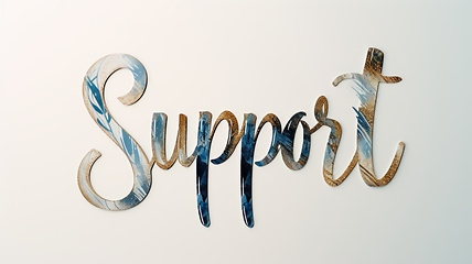 Image showing The Word Support created in Copperplate Calligraphy.