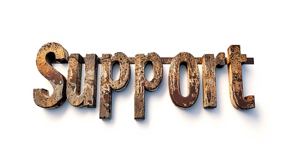 Image showing The Word Support created in Copperplate Calligraphy.