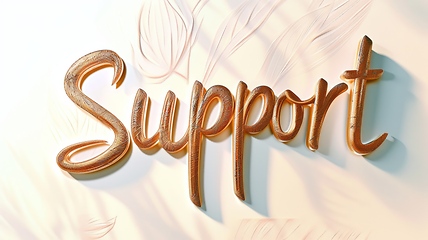 Image showing The Word Support created in Copperplate Calligraphy.