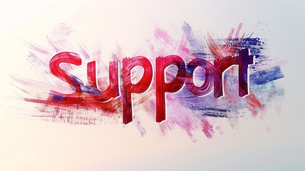 Image showing The Word Support created in Digital Painting.