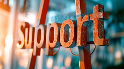 Image showing The Word Support created in Display Typography.