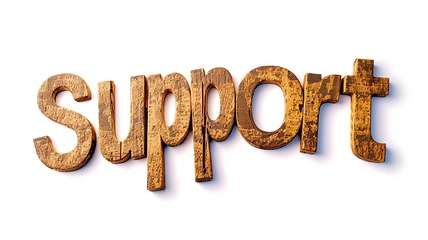 Image showing The Word Support created in Display Typography.