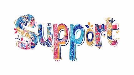 Image showing The Word Support created in Doodle Lettering.