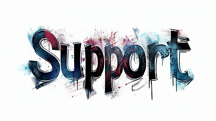 Image showing The Word Support created in Gothic Calligraphy.
