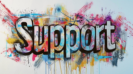 Image showing The Word Support created in Graffiti Calligraphy.