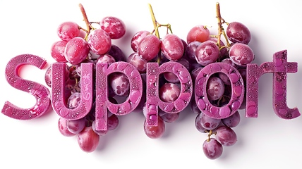 Image showing The Word Support created in Grape Typography.