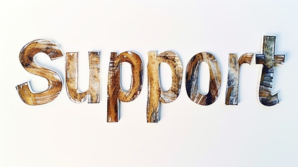 Image showing The Word Support created in Hand-Lettering.