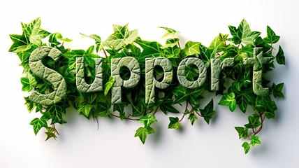 Image showing The Word Support created in Ivy Leaf Letters.