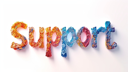 Image showing The Word Support created in Paper Mosaic.