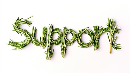 Image showing The Word Support created in Rosemary Typography.