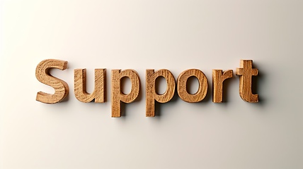 Image showing The Word Support created in Sans Serif Typography.