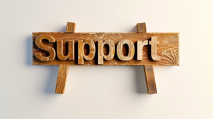 Image showing The Word Support created in Sans Serif Typography.