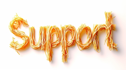 Image showing The Word Support created in Spaghetti Typography.