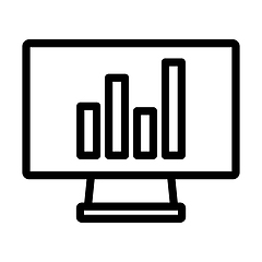 Image showing Monitor With Analytics Diagram Icon