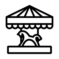 Image showing Children Horse Carousel Icon