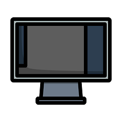 Image showing Icon Of Photo Editor On Monitor Screen