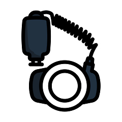 Image showing Icon Of Portable Circle Macro Flash