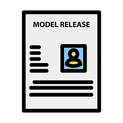 Image showing Icon Of Model Release Document