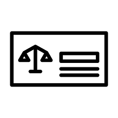 Image showing Lawyer Business Card Icon