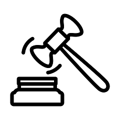 Image showing Judge Hammer Icon