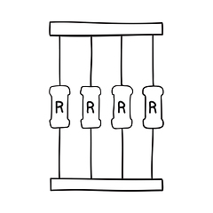 Image showing Resistor Tape Icon