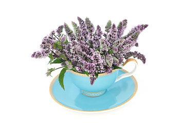 Image showing Peppermint Flower Leaf Tea for Gut Health