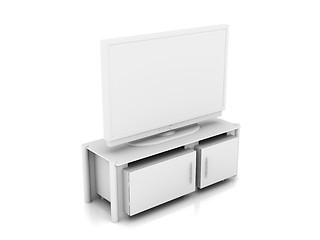 Image showing White Plasma TV 