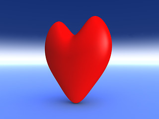 Image showing Heart on Blue  