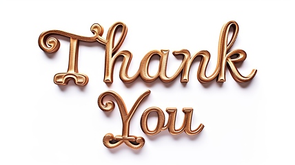 Image showing Words Thank You created in Copperplate Calligraphy.