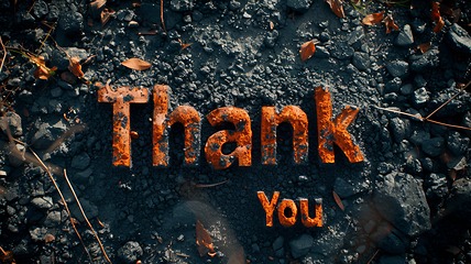 Image showing Carbon Thank you concept creative art poster.