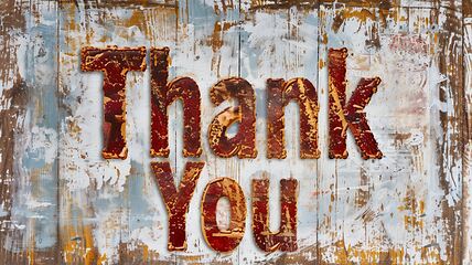 Image showing Words Thank You created in Altered Art.