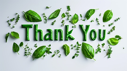 Image showing Words Thank You created in Basil Typography.