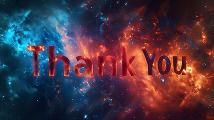 Image showing Galaxy Thank you concept creative art poster.