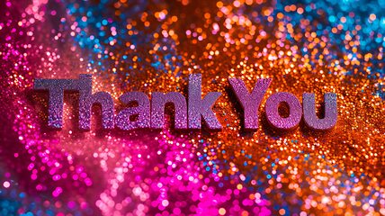 Image showing Glitter Thank you concept creative art poster.