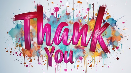 Image showing Words Thank You created in Graffiti Calligraphy.