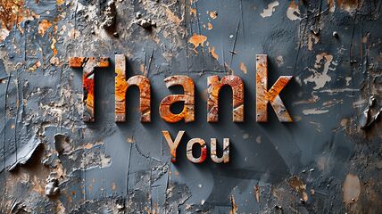 Image showing Grey Glossy Surface Thank you concept creative art poster.