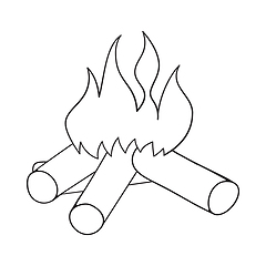 Image showing Icon Of Camping Fire