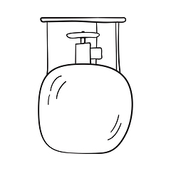Image showing Icon Of Camping Gas Container