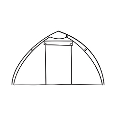 Image showing Icon Of Touristic Tent