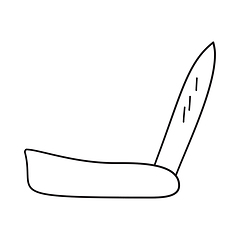 Image showing Icon Of Folding Penknife