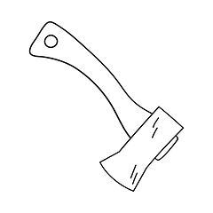 Image showing Icon Of Camping Axe