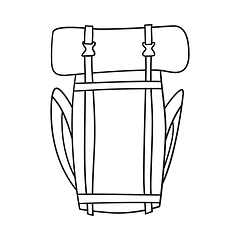 Image showing Icon Of Camping Backpack