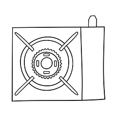 Image showing Icon Of Camping Gas Burner Stove