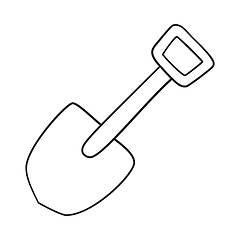 Image showing Icon Of Camping Shovel