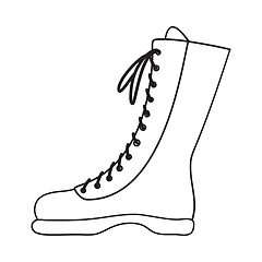 Image showing Icon Of Hiking Boot