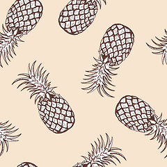 Image showing Seamles Pattern Of Pineapple