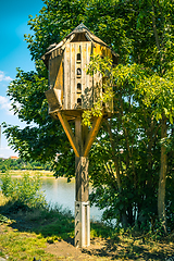 Image showing Large dovecote in a public park